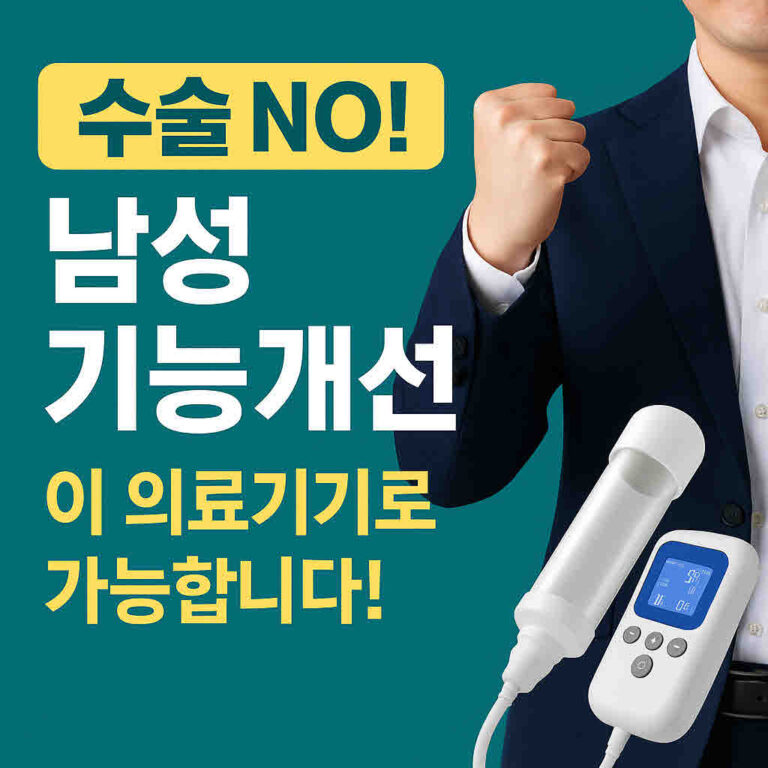 수술 NO! 남성 기능개선, 이 의료기기로 가능합니다