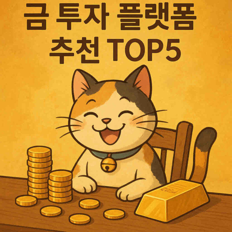2025년 금 투자 플랫폼 추천 순위 TOP5